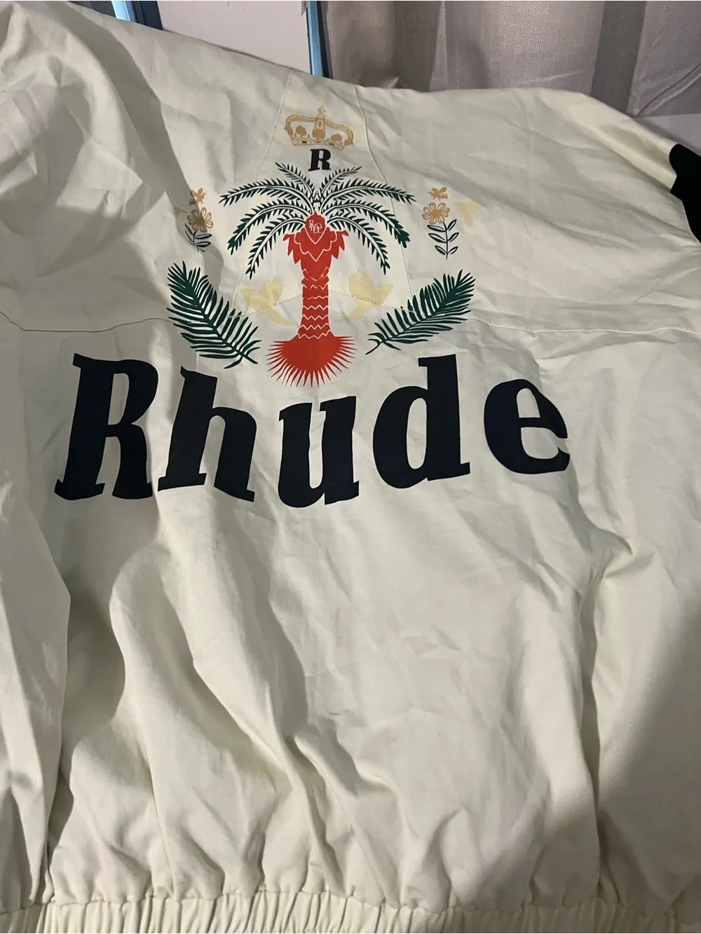 Rhude   Two-Piece Puffer Jacket & Joggers - Cream & Black set good
